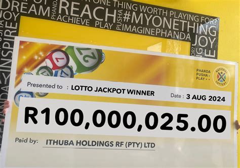 The R100 million Lotto jackpot has been claimed .